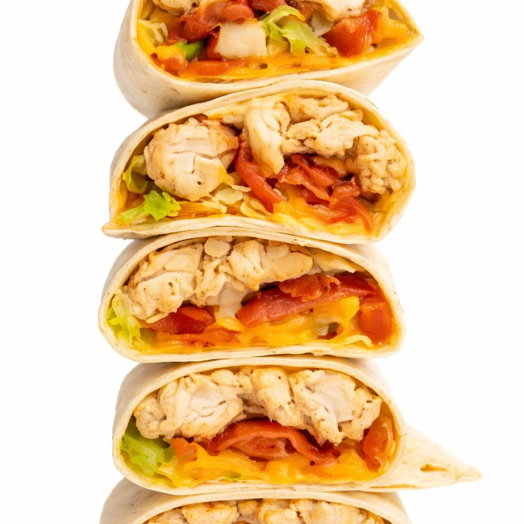 Cookout grilled chicken bacon wrap with ranch