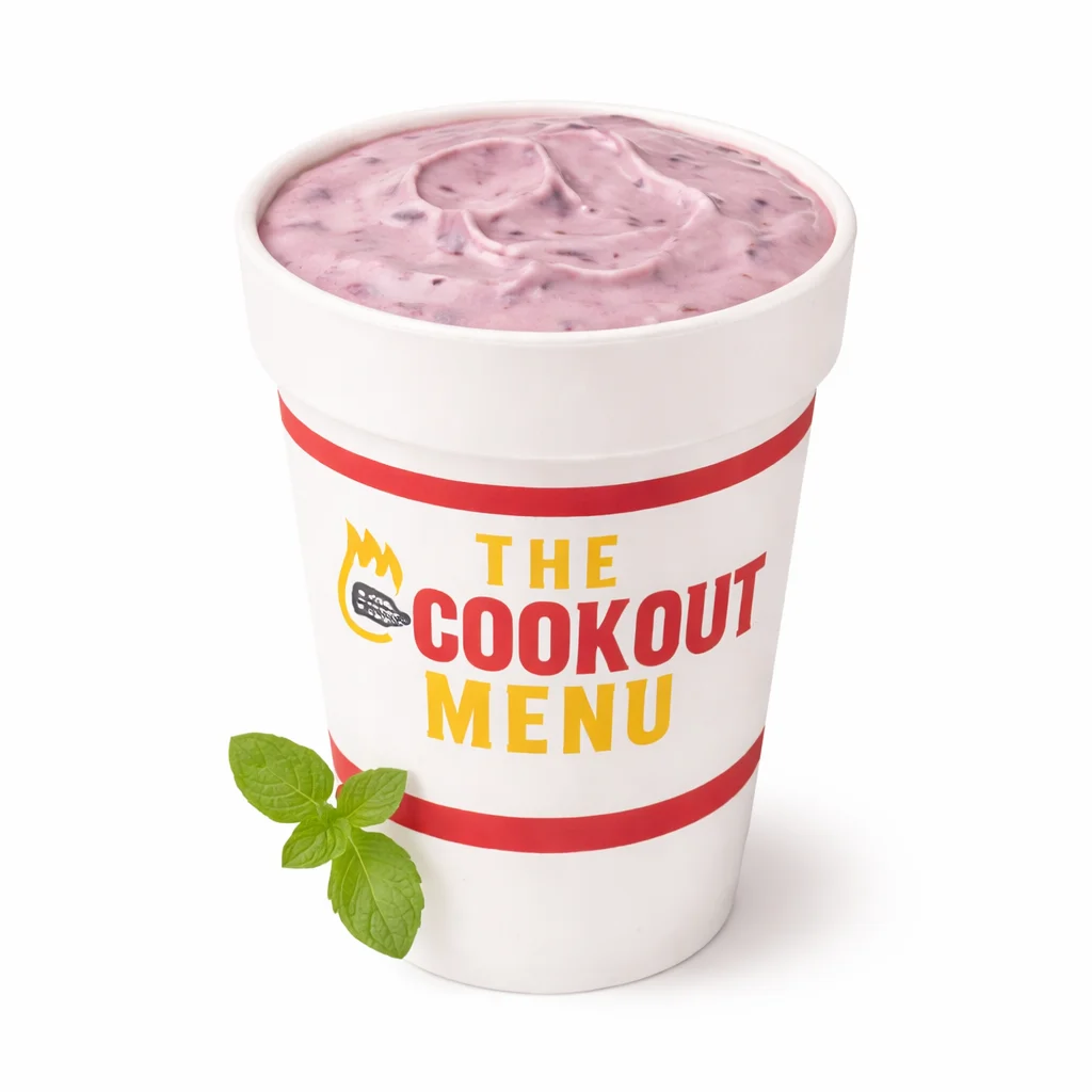 Cookout blueberry ice cream menu