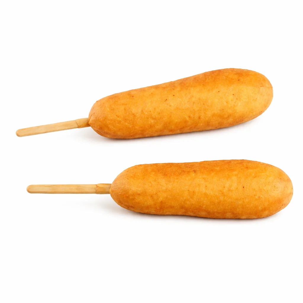 Fresh fried Cookout corn dog from the menu