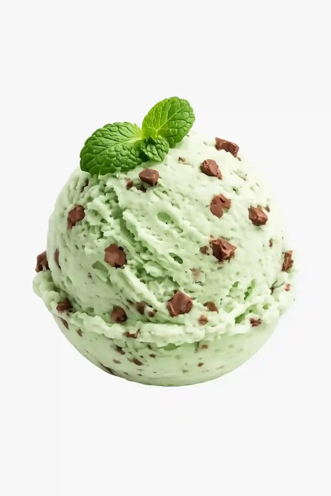 Mint chocolate chip milkshake