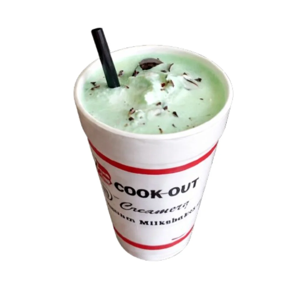 Cookout Oreo® Mint milkshake menu