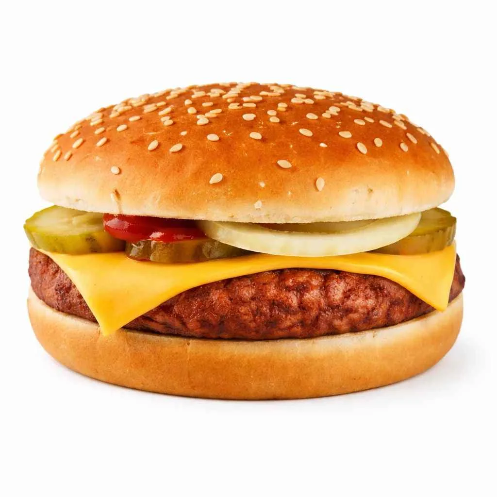 Small Cook Out burger on a plain bun