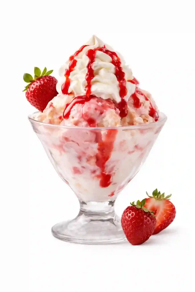 Strawberry ice cream menu