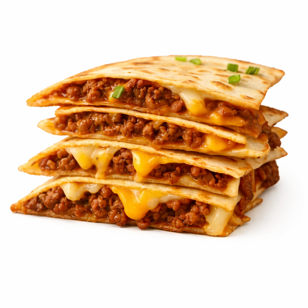 Cookout chicken or beef quesadilla with cheese