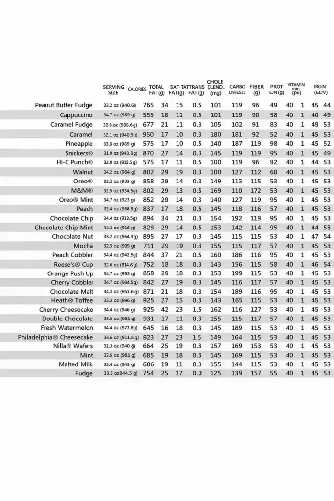 Cookout nutritional 4