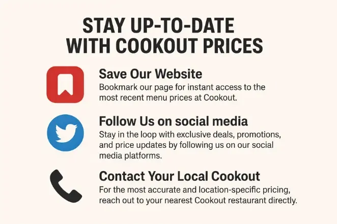 Stay connected with cookout through social platforms