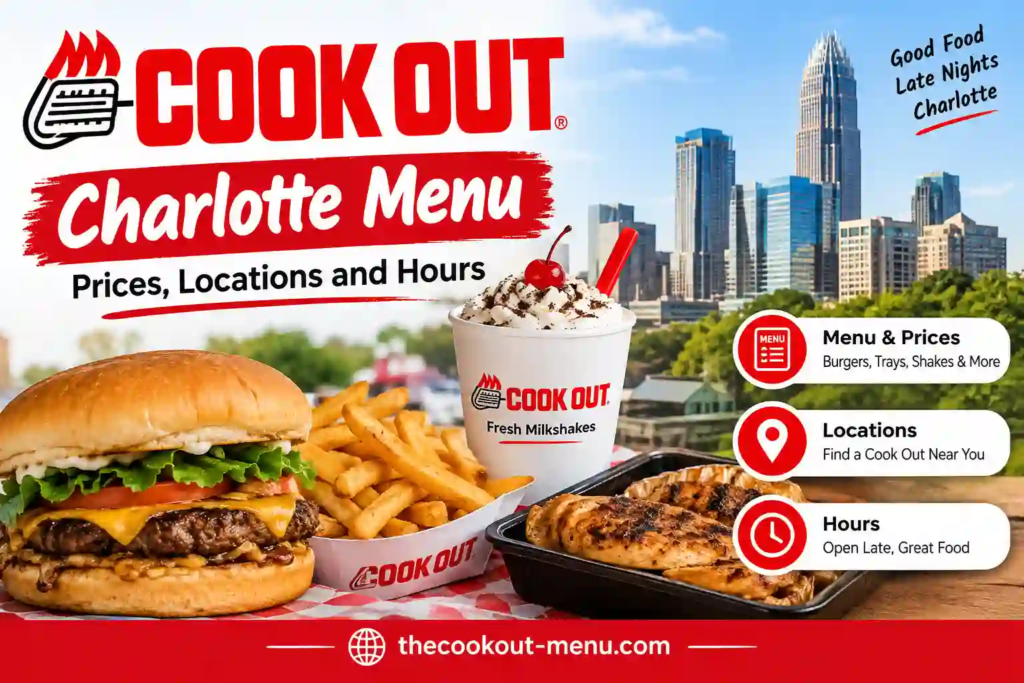 Cookout Charlotte Menu: Prices, Locations, and Hours – Burgers, Fries, and Milkshakes